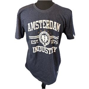Amsterdam Industry Shirt Mens Medium Navy Amsterdam EST 1275 Graphic Tee T-Shirt
